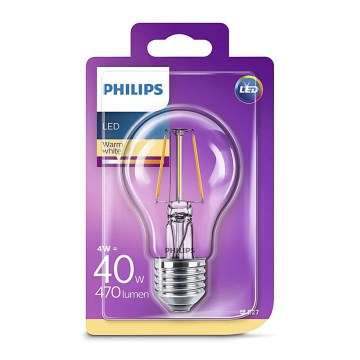 LED Lamp Philips E27/4W/230V 2700K