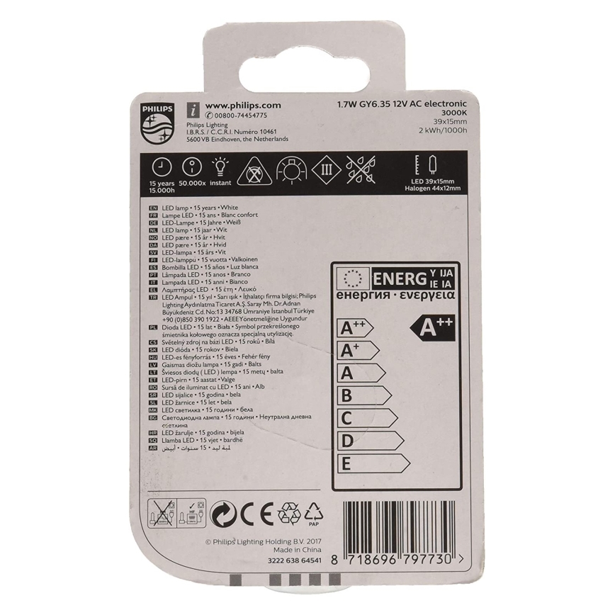 LED Lamp Philips GY6,35/1,7W/12V 3000K