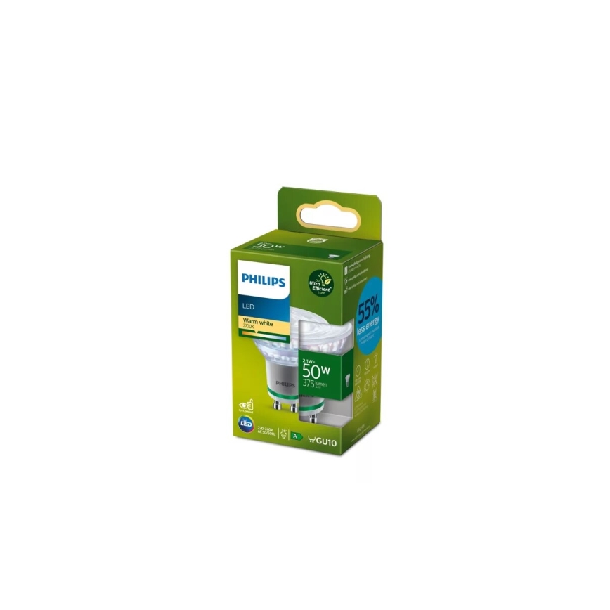 LED Lamp Philips PAR16 GU10/2,1W/230V 2700K