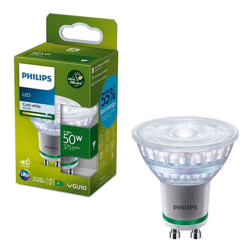 LED Lamp Philips PAR16 GU10/2,1W/230V 4000K