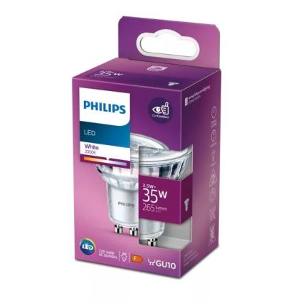LED Lamp Philips PAR16 GU10/3,5W/230V 3000K