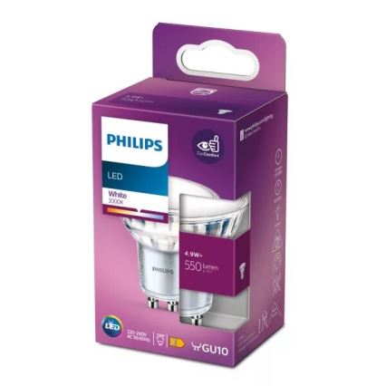 LED Lamp Philips PAR16 GU10/4,9W/230V 3000K