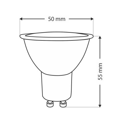 LED Lamp Qtec GU10/8W/230V 2700K