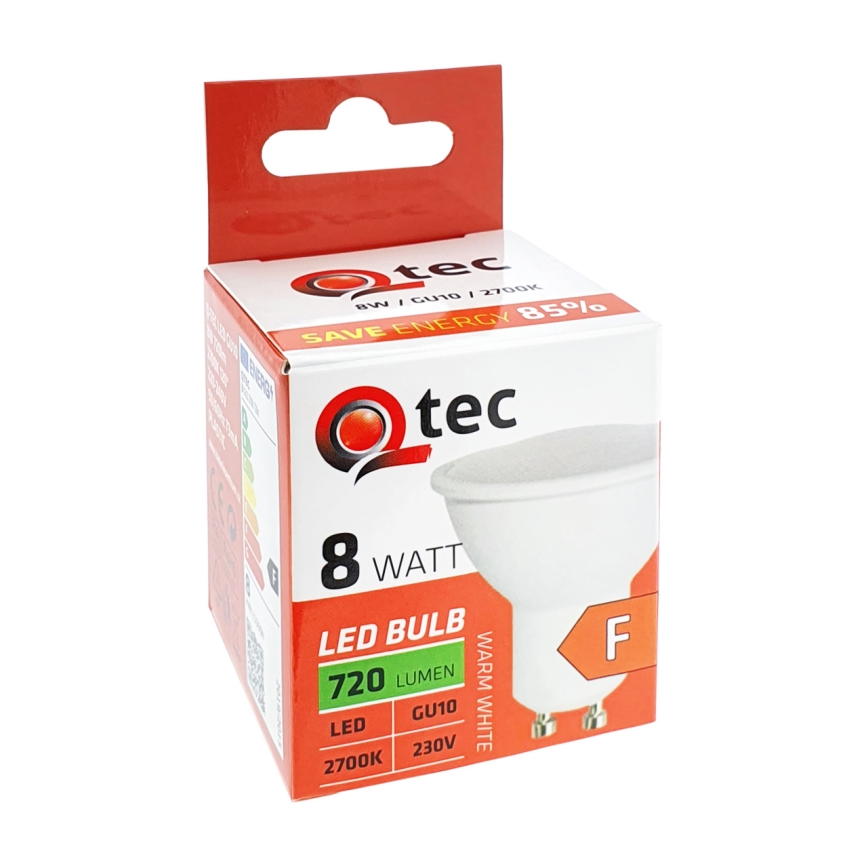 LED Lamp Qtec GU10/8W/230V 2700K