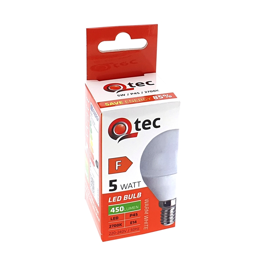 LED Lamp Qtec P45 E14/5W/230V 2700K