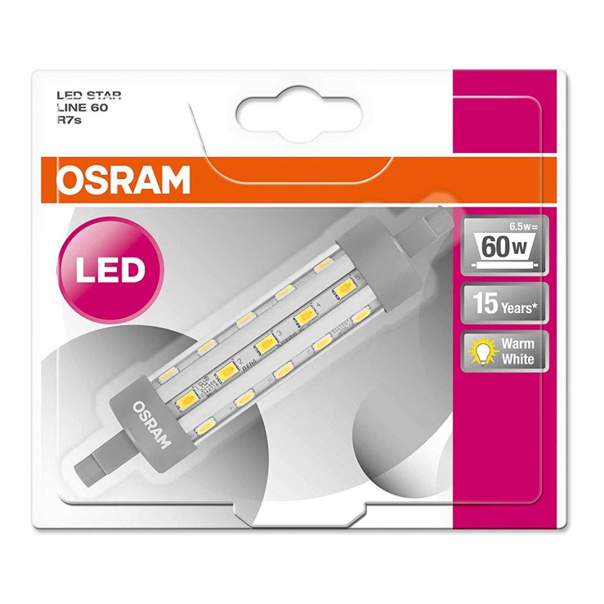 Pennenvriend registreren betaling LED Lamp R7s/6,5W/230V 2700K - Osram 118 mm | Lampenmanie