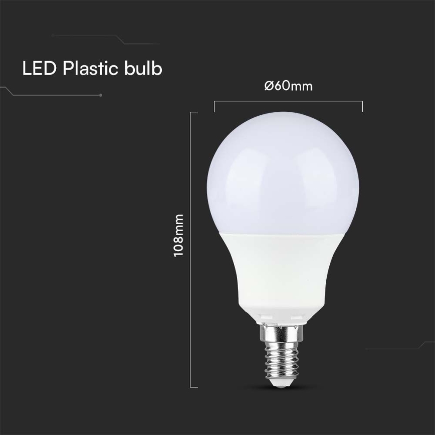 LED Lamp SAMSUNG CHIP A60 E14/8,5W/230V 3000K