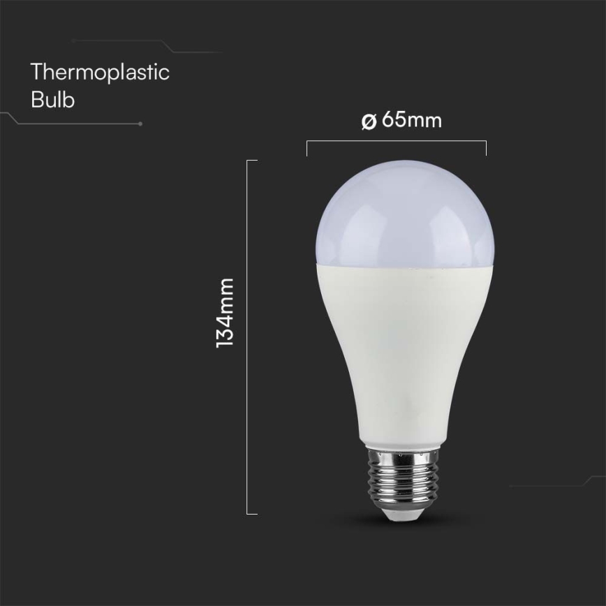 LED Lamp SAMSUNG CHIP A65 E27/17W/230V 3000K