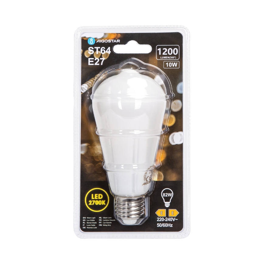 LED-lamp ST64 E27/10W/230V 2700K - Aigostar