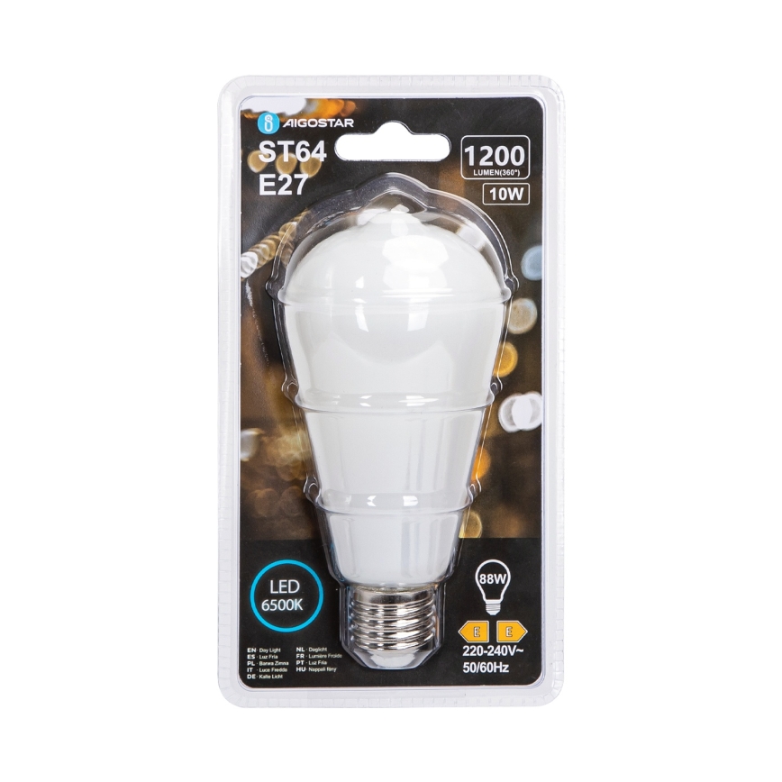 LED-lamp ST64 E27/10W/230V 6500K - Aigostar