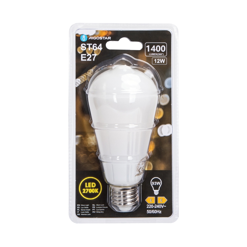 LED-lamp ST64 E27/12W/230V 2700K - Aigostar