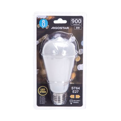 LED-lamp ST64 E27/8W/230V 2700K - Aigostar