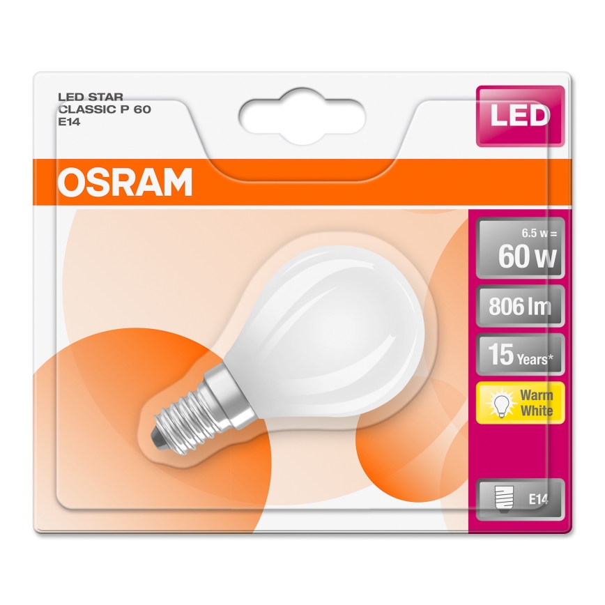 LED Lamp STAR E14/6,5W/230V 2700K - Osram