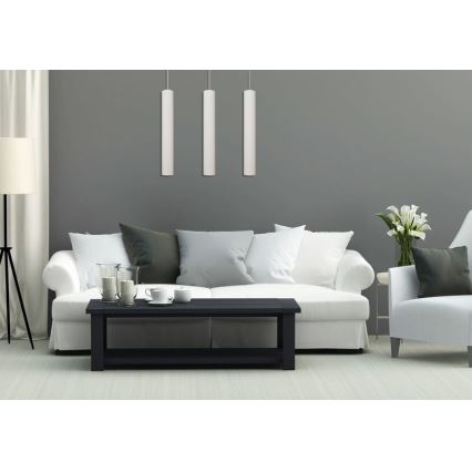 LED-kroonluchter aan kabel TUBA 3xGU10/4,8W/230V wit