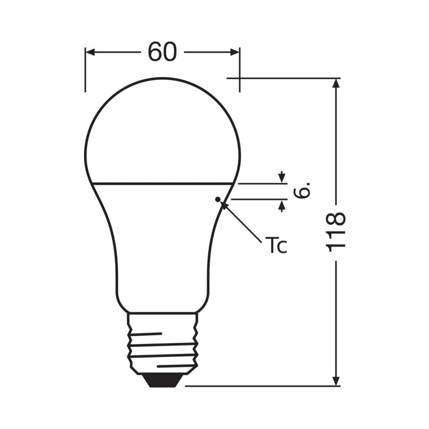 LED Lamp VALUE A100 E27/13W/230V 4000K - Osram