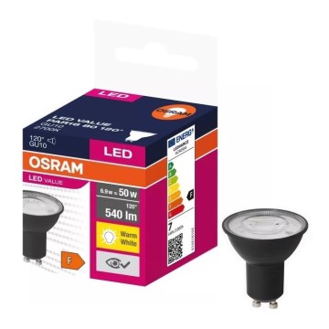 LED Lamp VALUE PAR16 GU10/6,9W/230V 2700K 120° zwart - Osram