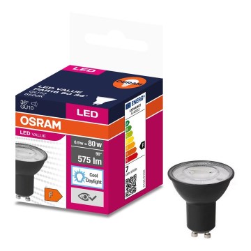 LED Lamp VALUE PAR16 GU10/6,9W/230V 4000K 36° zwart - Osram