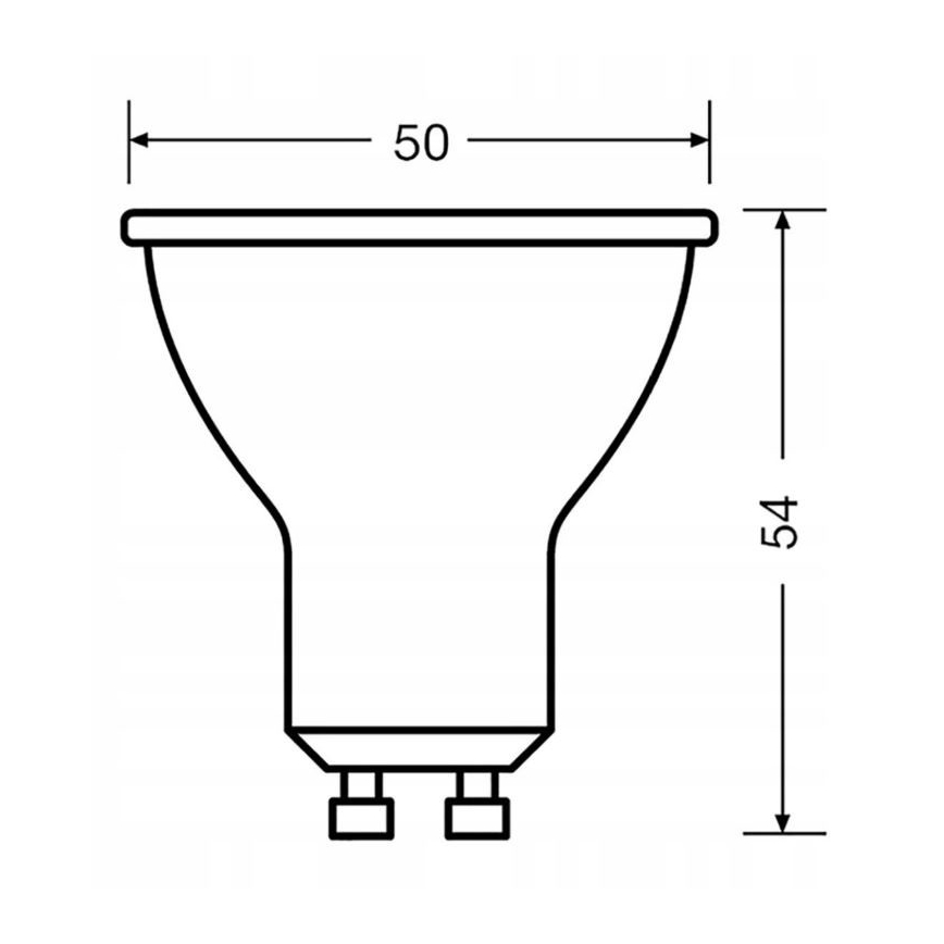 LED Lamp VALUE PAR16 GU10/6,9W/230V 4000K 36° zwart - Osram