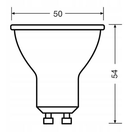 LED Lamp VALUE PAR16 GU10/6,9W/230V 6500K 120° zwart - Ledvance