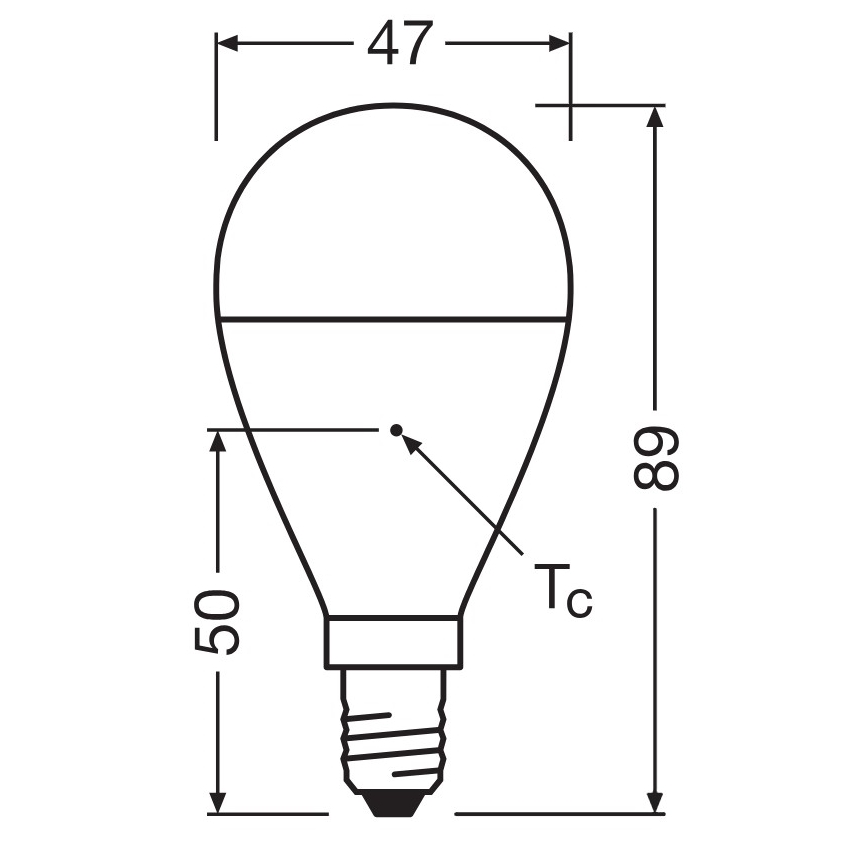 LED-lamp van gerecycled kunststof P45 E14/7,5W/230V 2700K - Osram