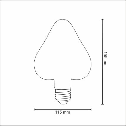 LED Lamp VINTAGE AMBER E27/2,5W/230V 2000K