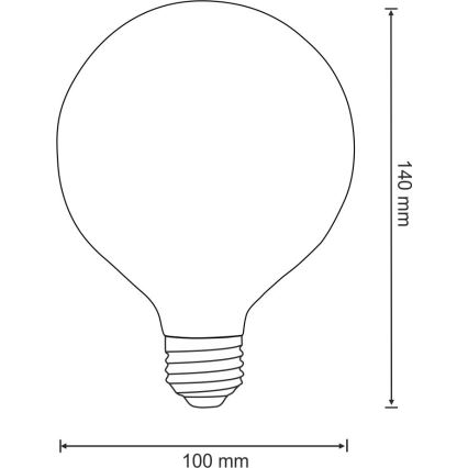 LED Lamp VINTAGE AMBER E27/4W/230V G100