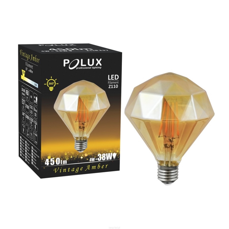 LED Lamp VINTAGE AMBER E27/4W/230V