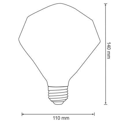 LED Lamp VINTAGE AMBER E27/4W/230V