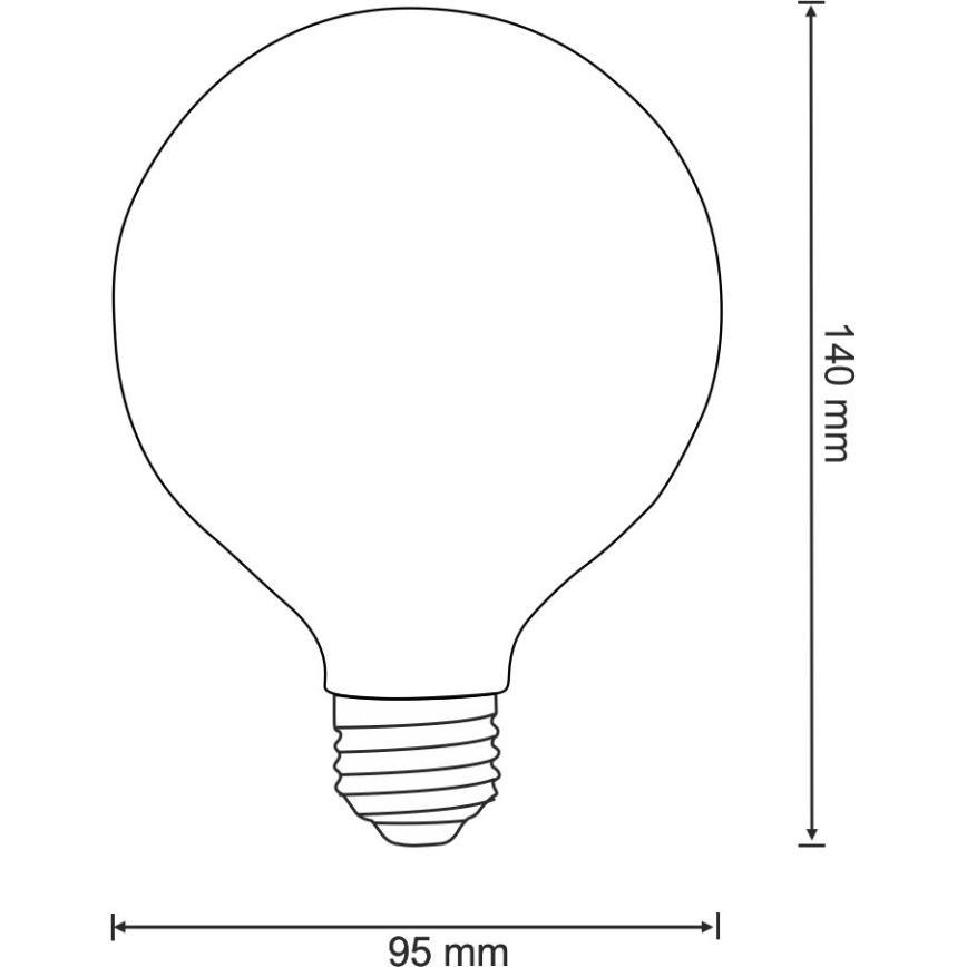 LED Lamp VINTAGE AMBER G95 E27/4W/230V 2700K
