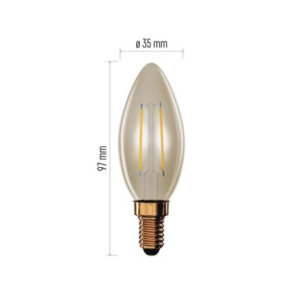 LED Lamp VINTAGE E14/2,5W/230V 2200K