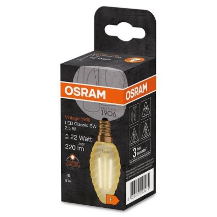 LED Lamp VINTAGE E27/2,5W/230V 2400K - Osram