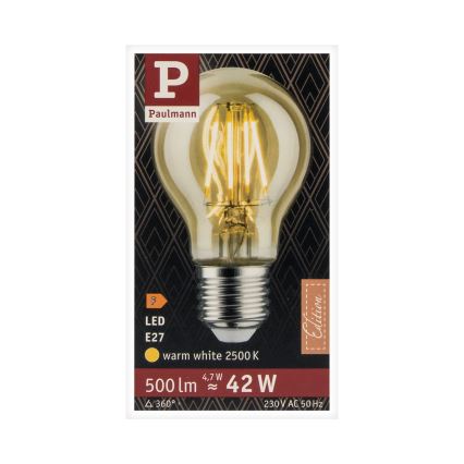 LED Lamp VINTAGE E27/4,7W 2500K - Paulmann 28714