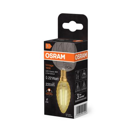 LED-lamp VINTAGE FILAMENT E14/2,5W/230V 2400K - Osram