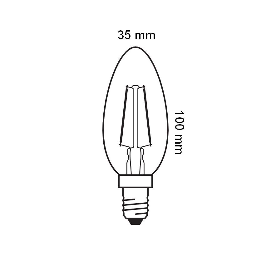 LED-lamp VINTAGE FILAMENT E14/2,5W/230V 2400K - Osram