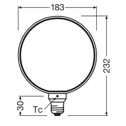 Dimbare LED-filamentlamp VINTAGE FILAMENT E27/4W/230V 1800K - Osram