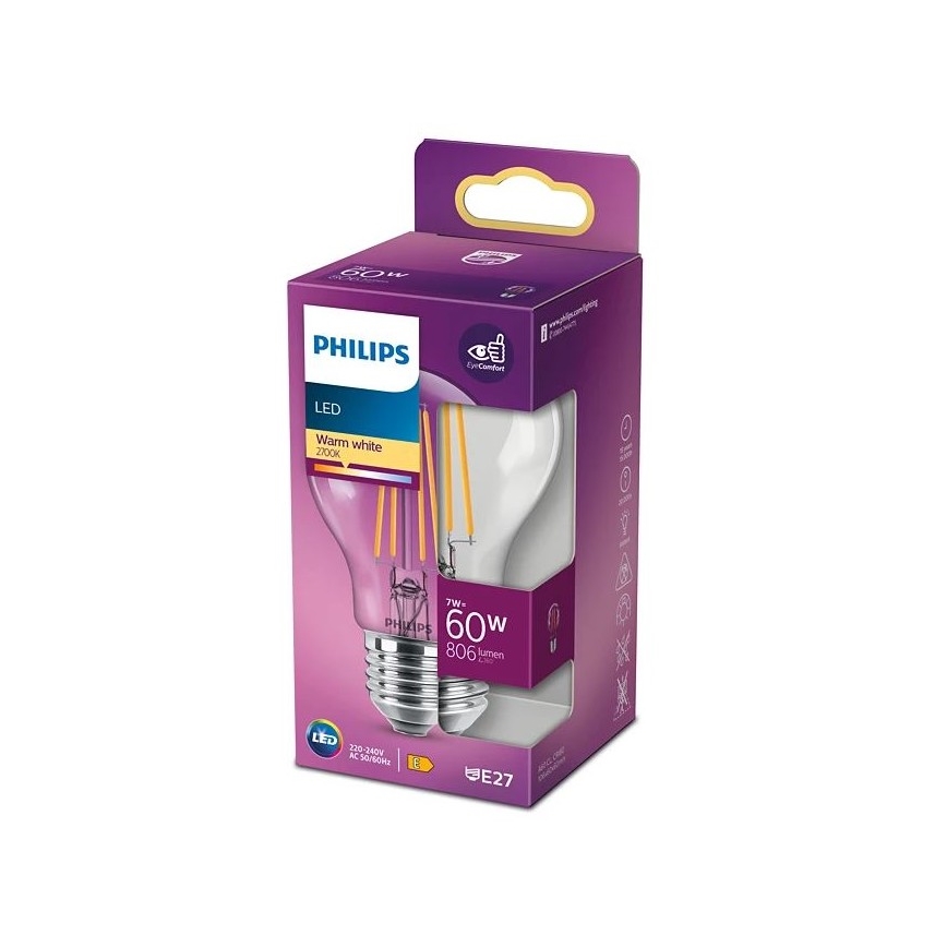 LED Lamp VINTAGE Philips A60 E27/7W/230V 2700K