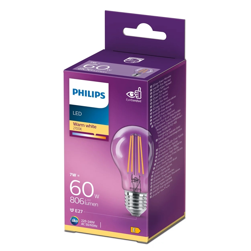 LED Lamp VINTAGE Philips A60 E27/7W/230V 2700K