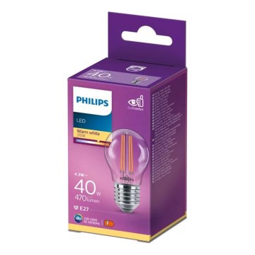 LED-lamp VINTAGE Philips P45 E27/4,3W/230V 2700K