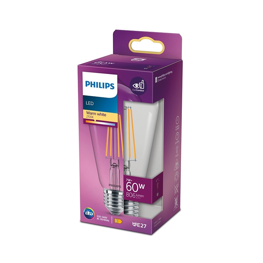 LED Lamp VINTAGE Philips ST64 E27/7W/230V 2700K