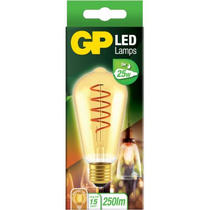 LED Lamp VINTAGE ST64 E27/5W/230V 2000K - GP