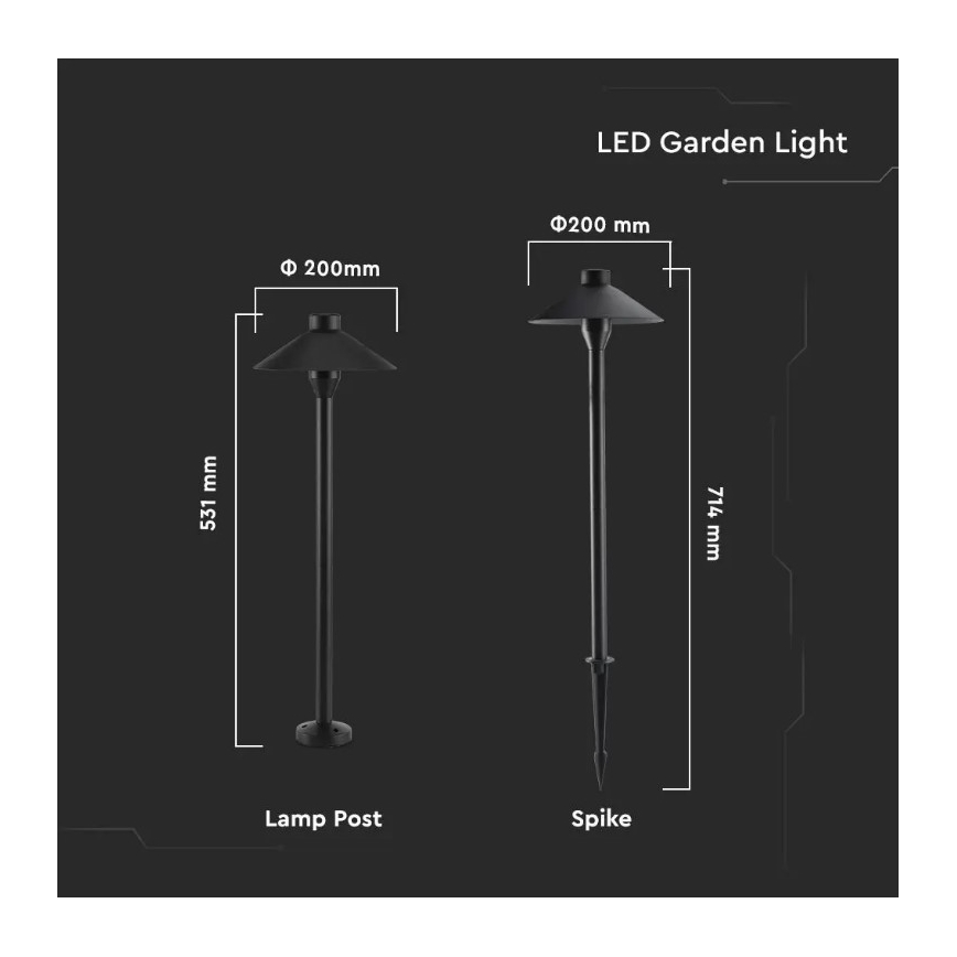 LED Lamp voor Buiten GARDEN LED/7W/230V 3000K IP65