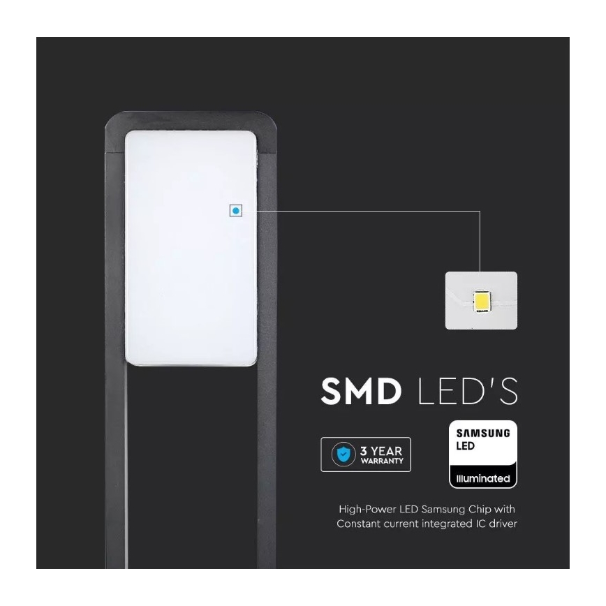 LED Lamp voor Buiten SAMSUNG CHIP LED/10W/230V 3000K IP65 zwart
