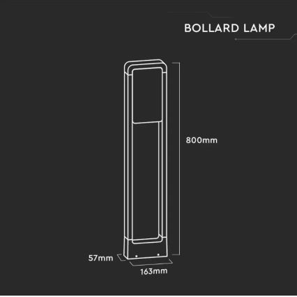 LED Lamp voor Buiten SAMSUNG CHIP LED/10W/230V 3000K IP65 zwart