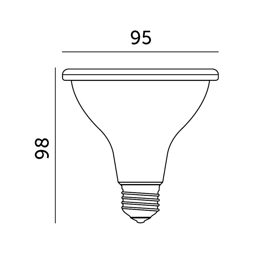 LED Lamp voor plantengroei PLANTY E27/9W/230V 1200K zwart