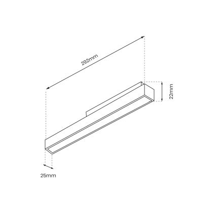LED Lamp voor rail systeem MAGNETIC TRACK 1xLED/12W/48V
