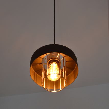 LED LED Hanglamp aan een koord VOLTA 2xE27/15W/230V zwart/goud