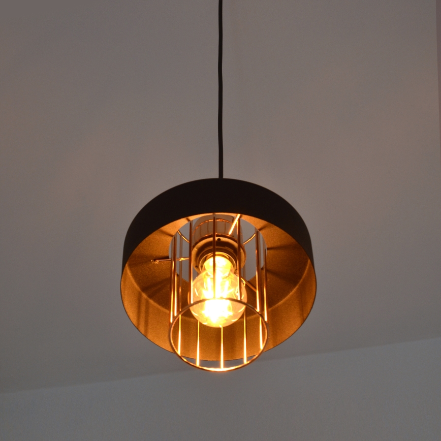 LED LED Hanglamp aan een koord VOLTA 2xE27/15W/230V zwart/goud