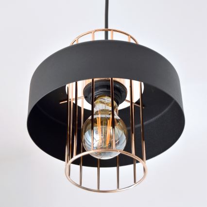 LED LED Hanglamp aan een koord VOLTA 2xE27/15W/230V zwart/goud