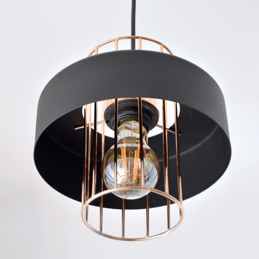 LED LED Hanglamp aan een koord VOLTA 2xE27/15W/230V zwart/goud