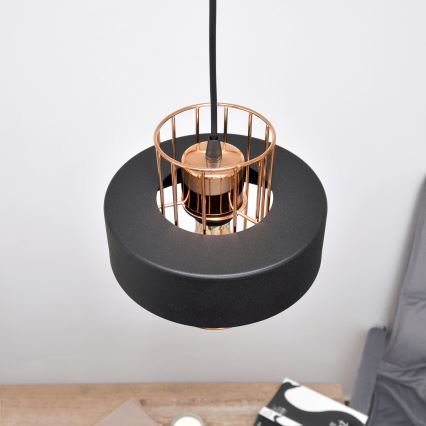 LED LED Hanglamp aan een koord VOLTA 2xE27/15W/230V zwart/goud